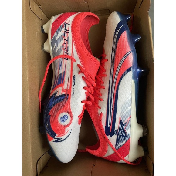 Puma Ultra Ultimate CP FG/AG 107320 01 White Red Mens Soccer Cleats Size 10.5 main image 8